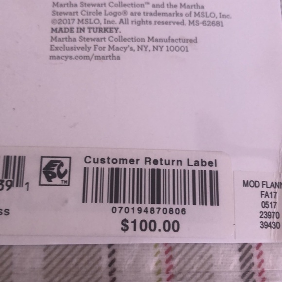 Martha Stewart Flannel Sheet Set - Picture 5 of 5